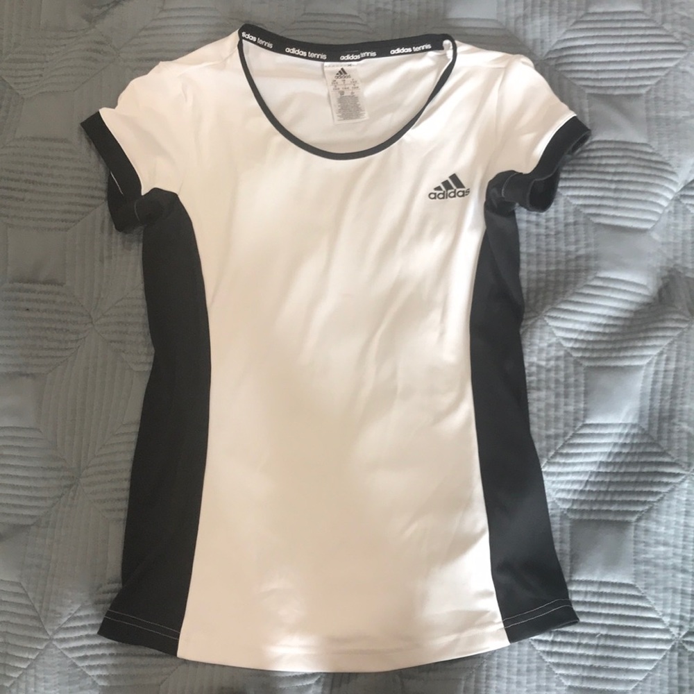 Black and white adidas t shirt